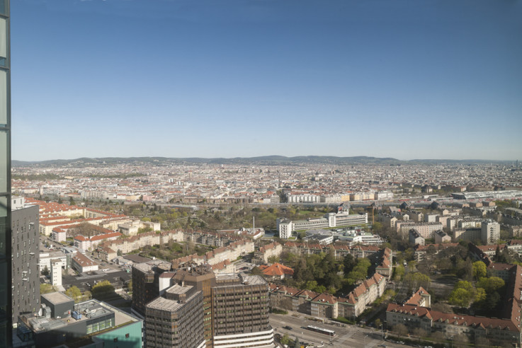 Panoramic view from Vienna Twin Towers