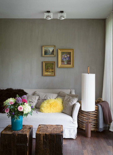 Stilvoll wohnen mit Farbe Farbratgeber Wohnzimmer Sofa grau