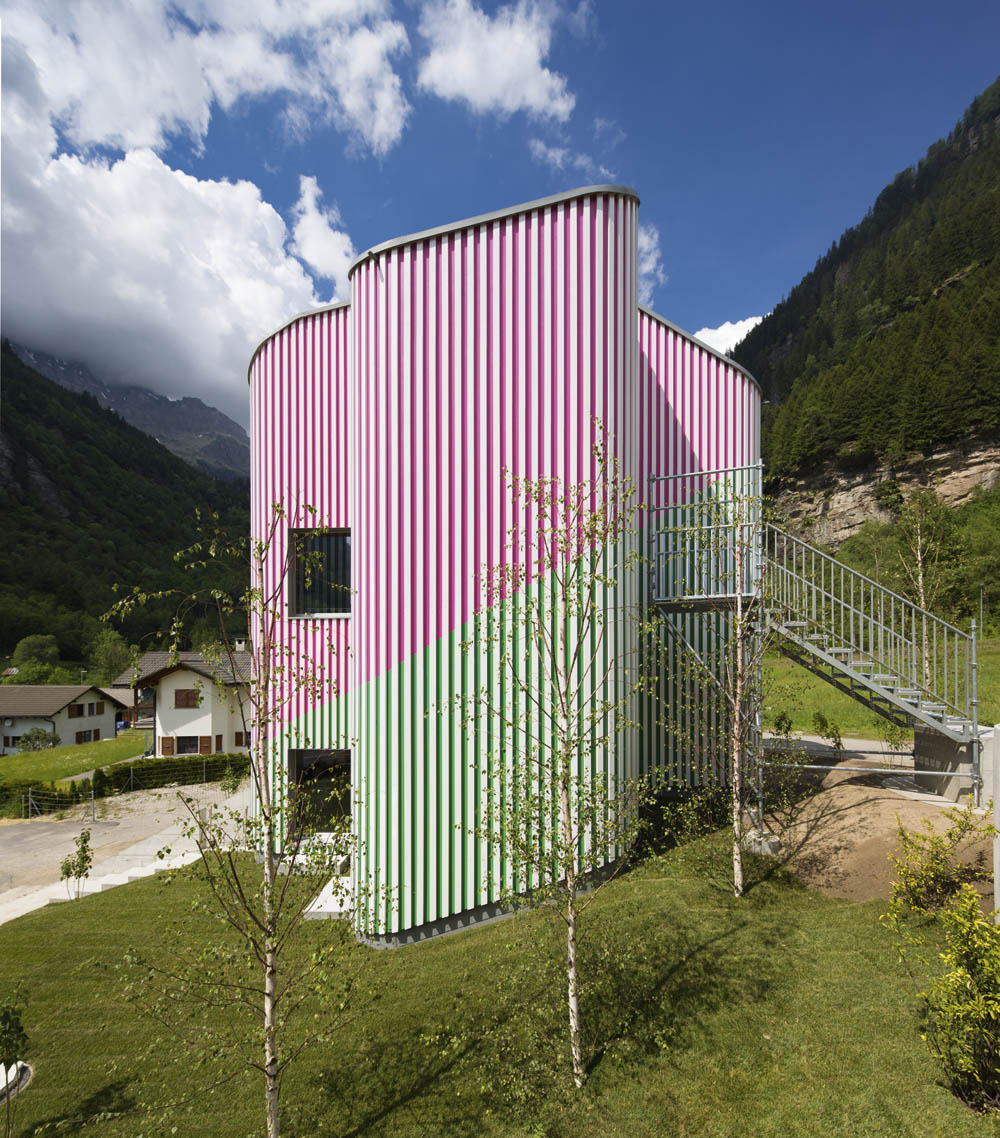 Swiss House by Daniel Buren and Davide Macullo in collaboration with